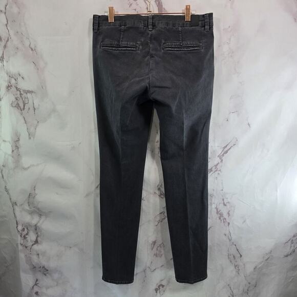 Vince Jeans Womens 28 X 29 Gray Black Denim High Rise Chino Stretch Skinny - Picture 1 of 12